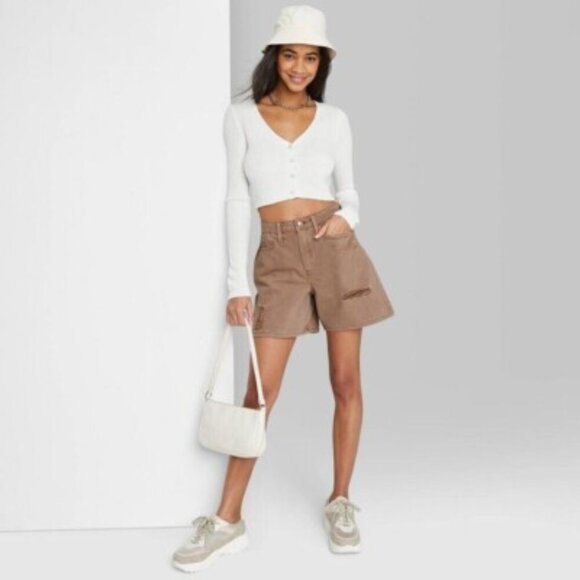 Wild Fable Highest Rise Bermuda Shorts Size 27/4 EUC - Picture 1 of 10